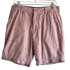 RetroFit Pink Anchor Flat Front Shorts  • Used • Size: 32